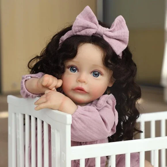 18 Inch Reborn Baby Doll Girl Realistic Silicone Soft Body Toy Gift for Kids - Picture 4 of 8